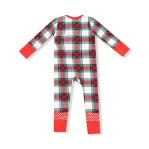 Angel Dear - Holiday Plaid 2 Way Zipper Romper