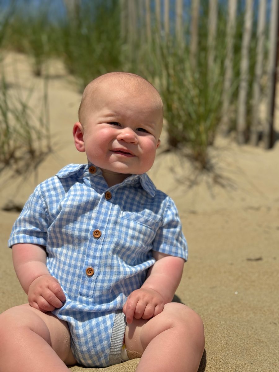 Me & Henry - Helford Woven Onesie