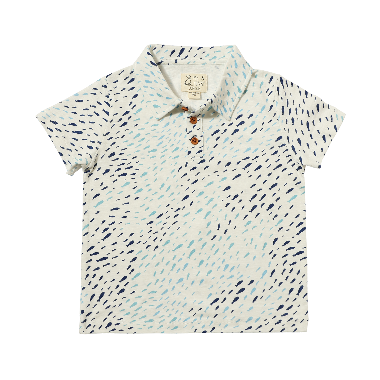 Me & Henry - Starboard Polo Blue Fish