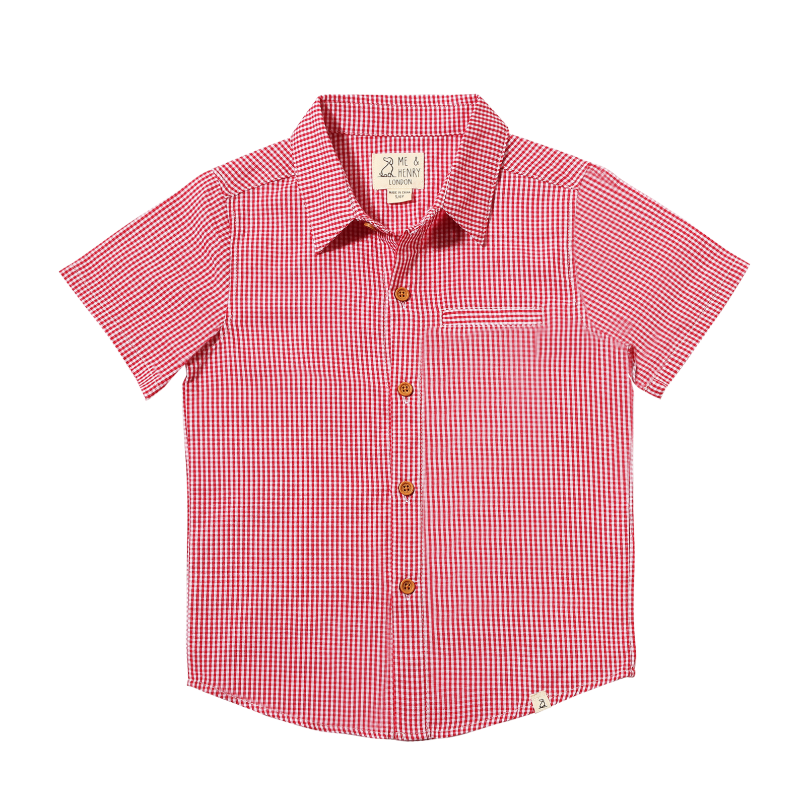 Me & Henry - Red & White Micro Plaid Shirt