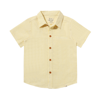 Me & Henry - Newport Seersucker Yellow Stripe Shirt