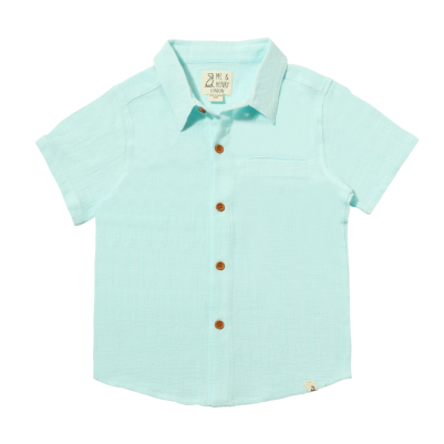 Me & Henry - Newport Woven Seafoam Shirt