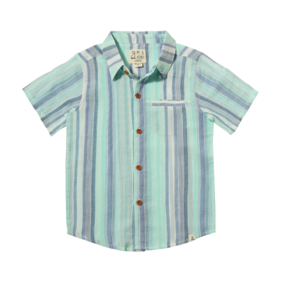 Me & Henry - Newport Shirt Seafoam Stripe