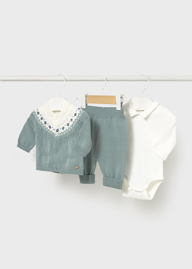 Mayoral Baby Three Piece Trouser Set - Rain
