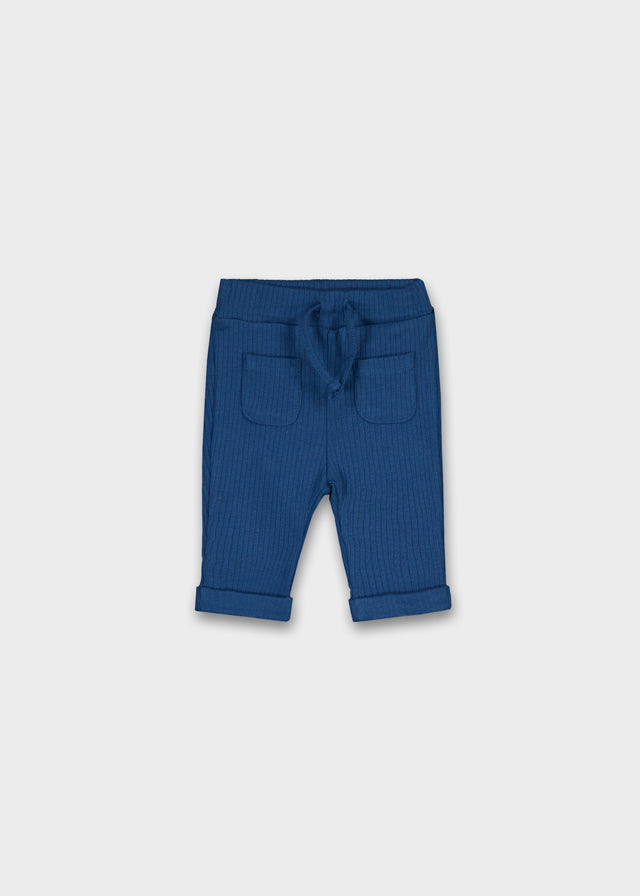 Mayoral Baby Arctic Blue Ribbed Pants