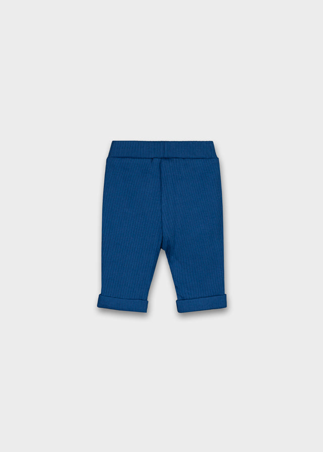 Mayoral Baby Arctic Blue Ribbed Pants
