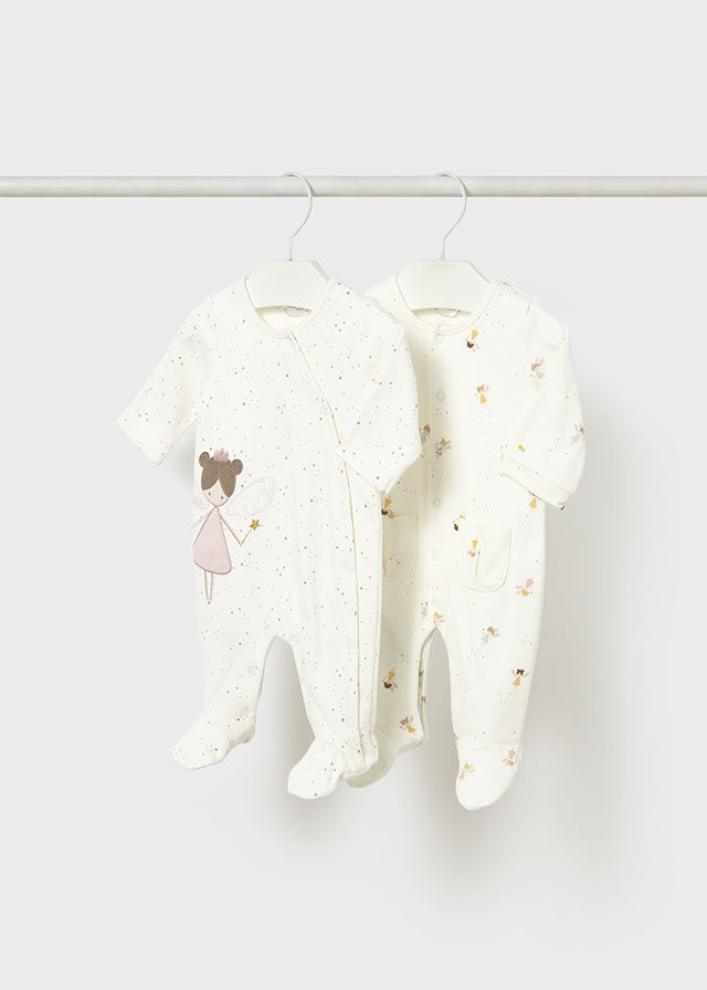 Mayoral Baby Long Sleeve Onesie Twin Pack