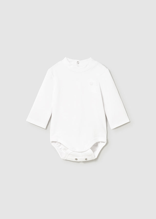 Mayoral Newborn - White Long Sleeve Onesie
