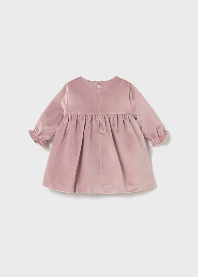 Mayoral Newborn - Pink Velvet Dress