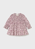 Mayoral Girls Printed Velvet Dress - Crystal