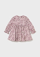 Mayoral Girls Printed Velvet Dress - Crystal