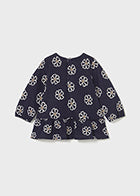 Mayoral - Girls Long Sleeve Printed Knit Daisy Dress