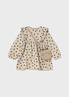 Mayoral Girls Polka Dot Dress with Matching Bag