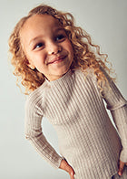 Mayoral Ribbed Mock Turtleneck - Toffee