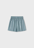 Mayoral Girls Pleather Shorts - Dusty Teal