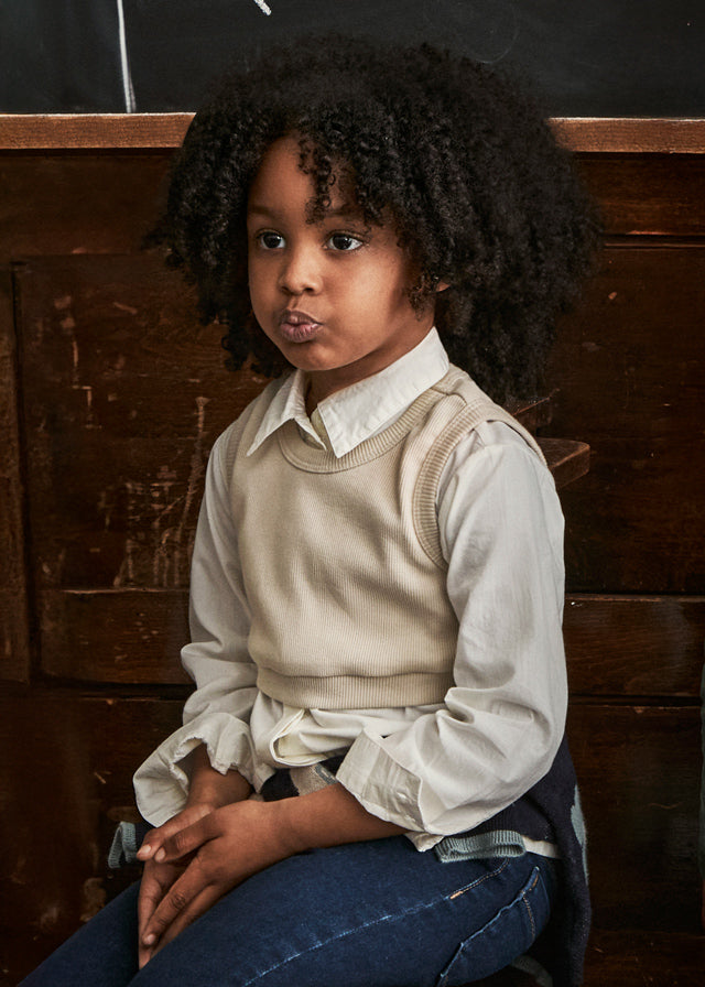 Mayoral - Girls Blouse and Vest Set