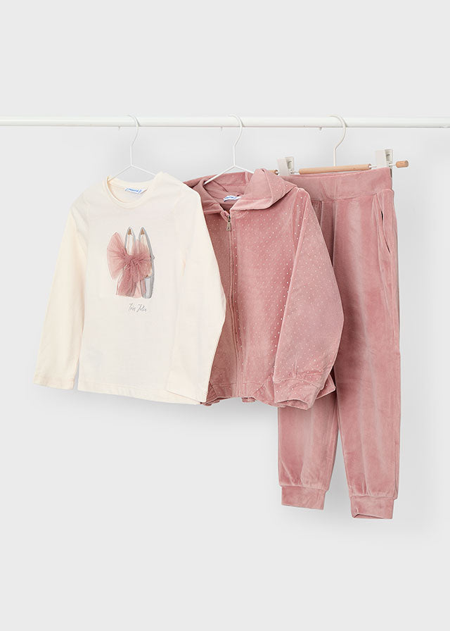 Mayoral - Three Piece Track Suit with Ballet Shoe Motif