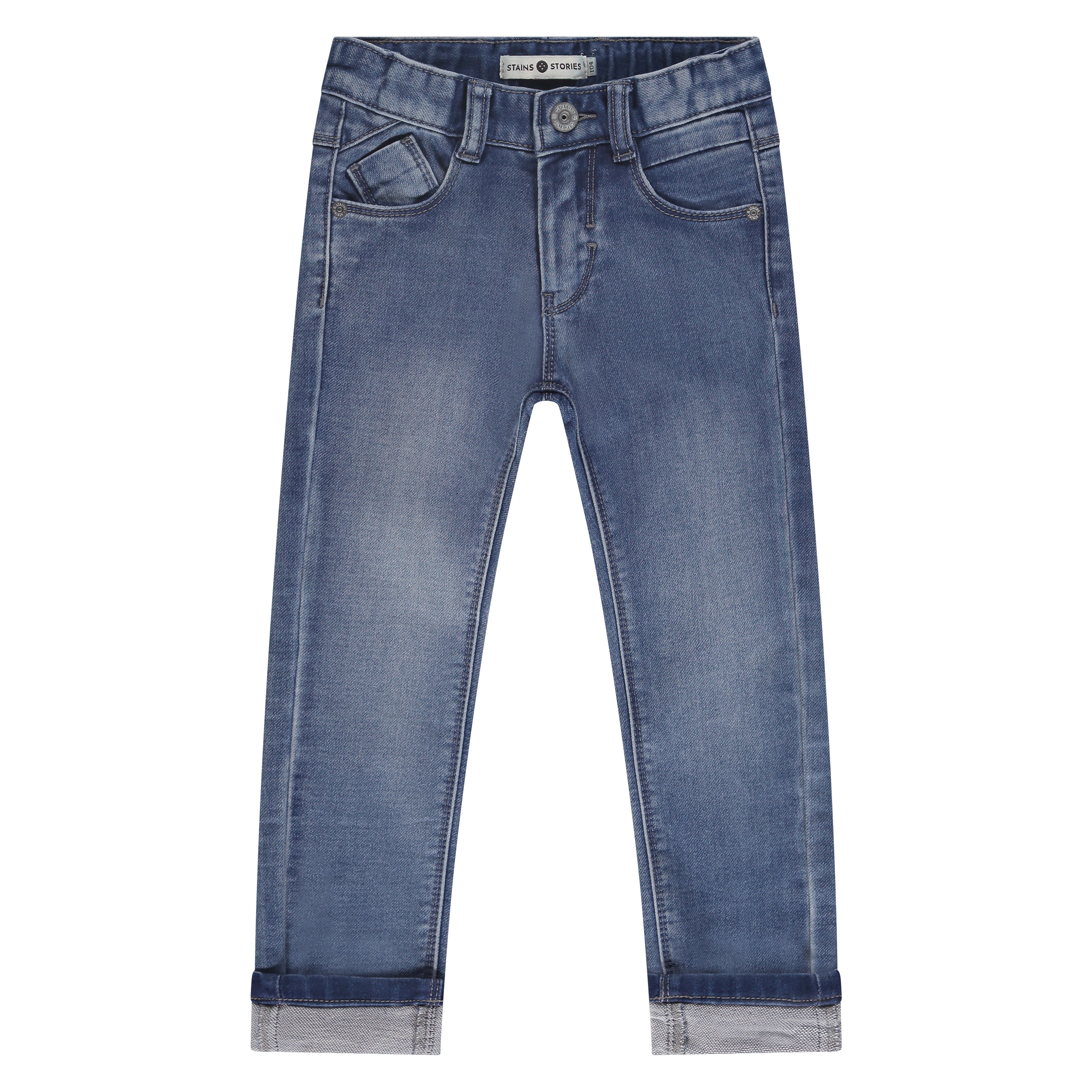 Boys Stains & Stories Medium Blue Denim Jeans