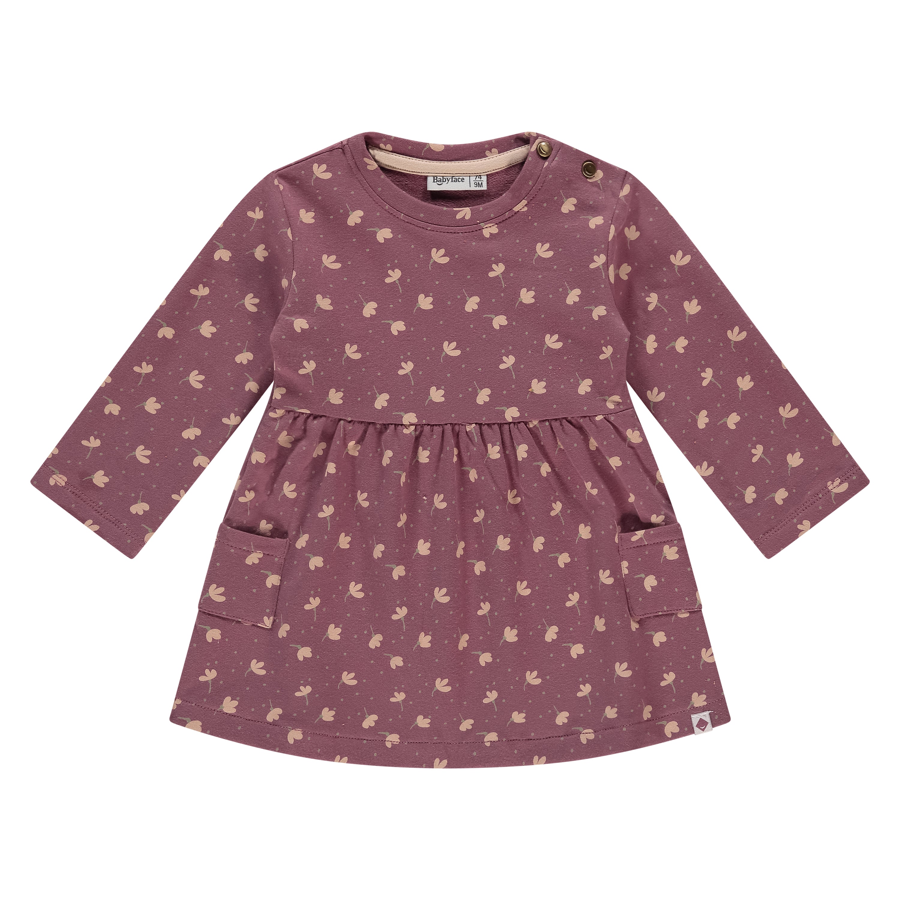 Babyface - Baby Girls Burgundy Floral Dress