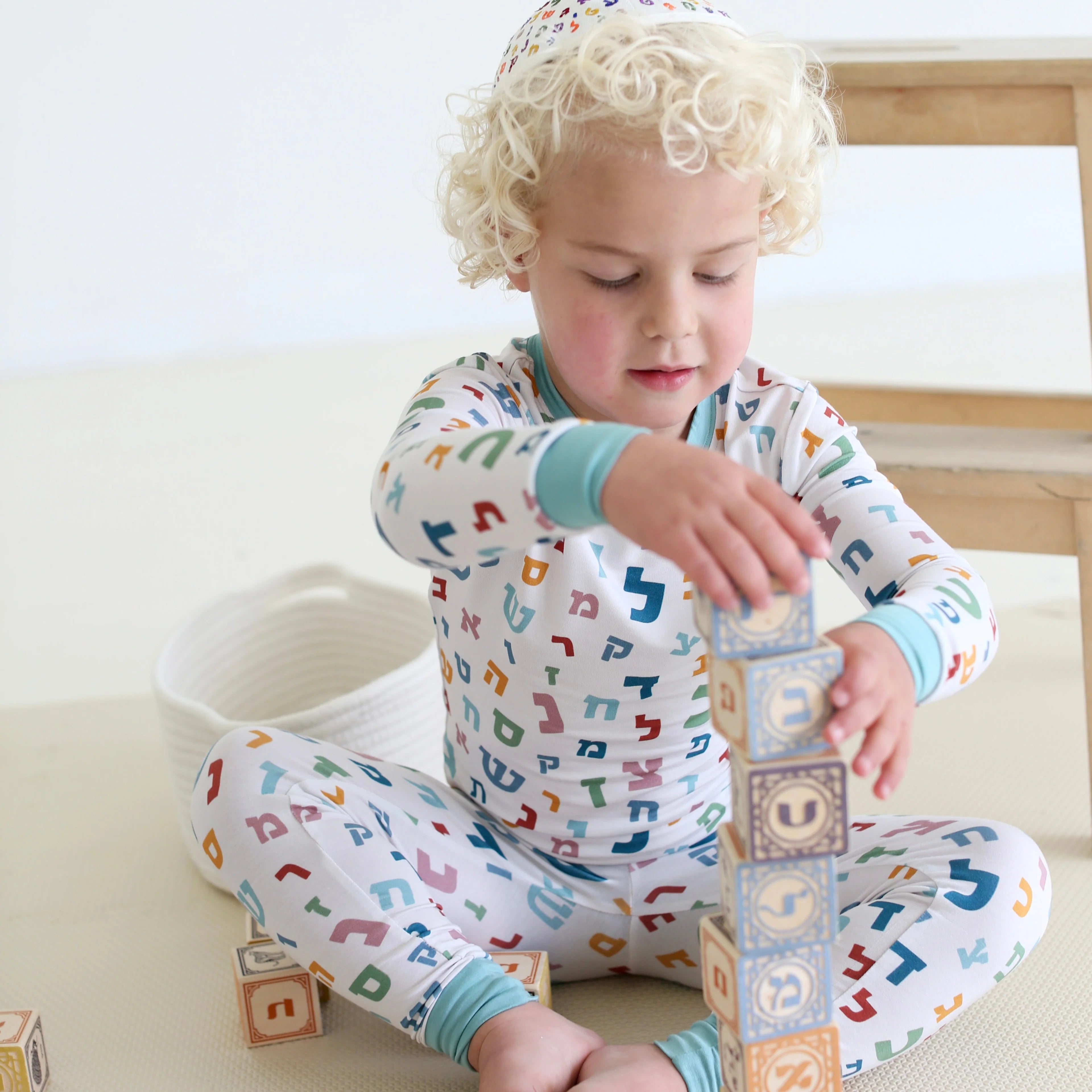Shiloh & Kate - Aleph Bet Two-Piece Sleepwear Set