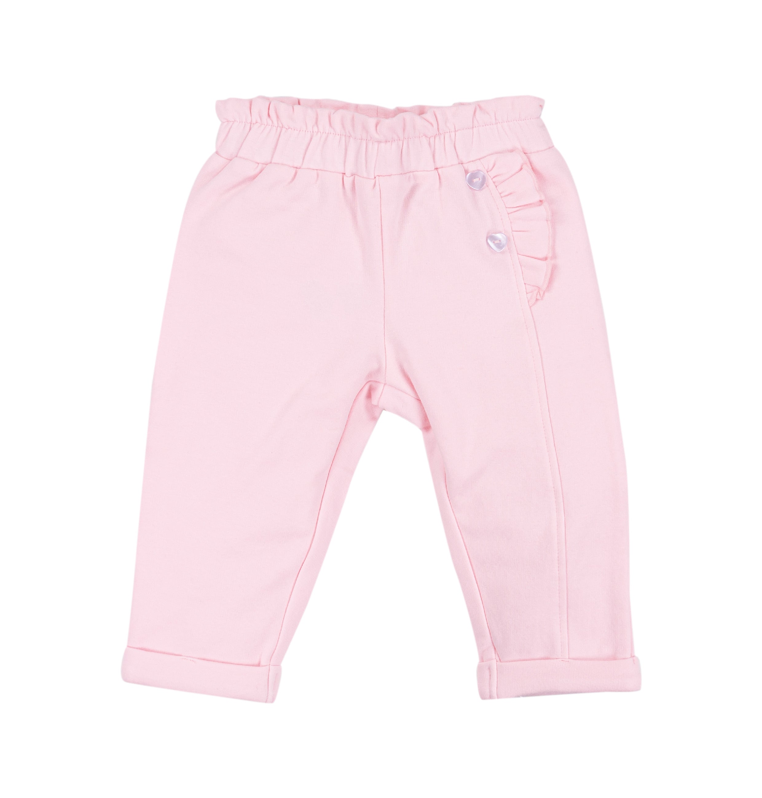 Pink Stretch Fleece Baby Sweat Pants