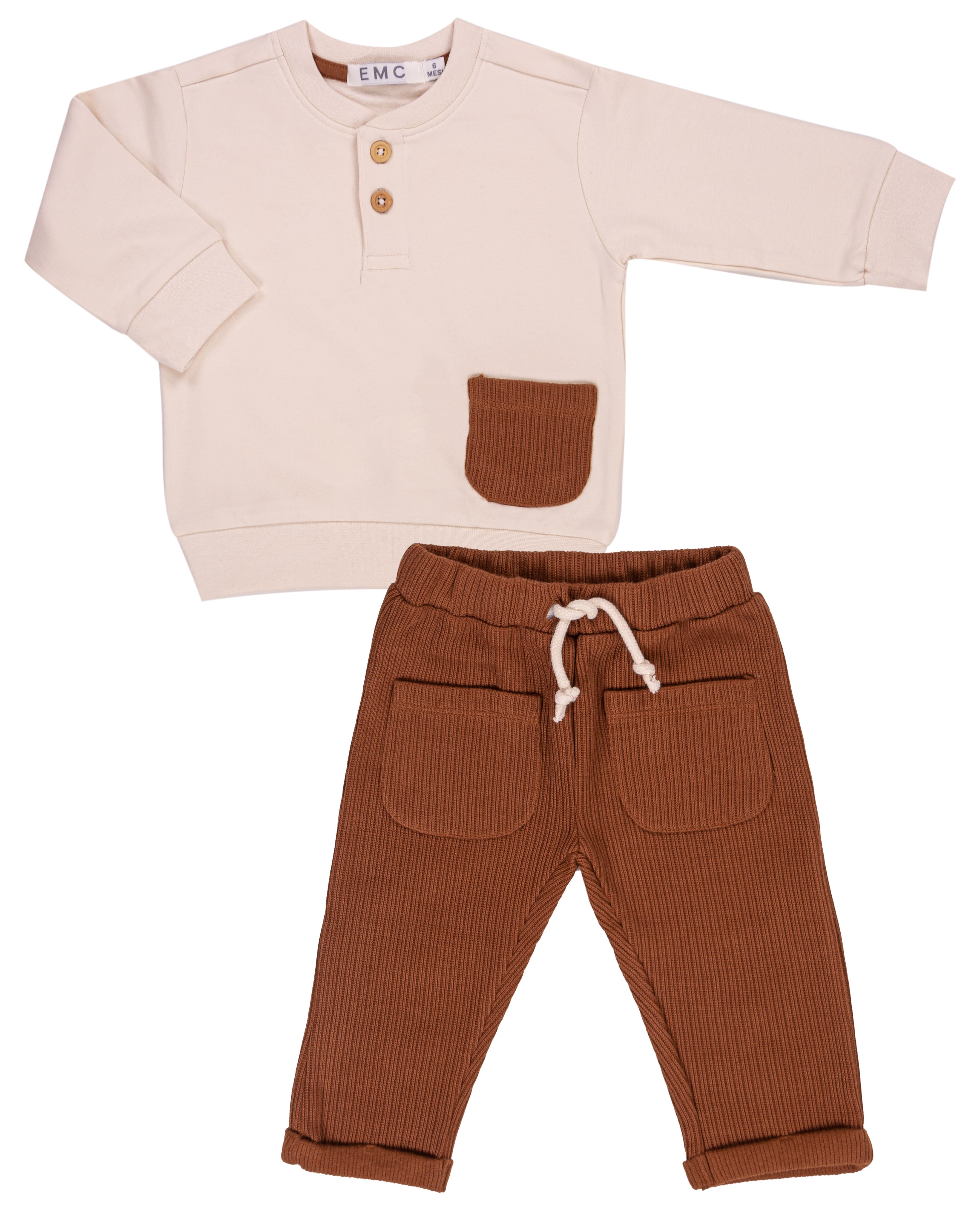 EMC - Printed Str. Fleece and Rib-Knitted Fabric Set