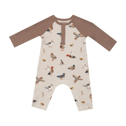 Ducks  L/S Raglan Henley Romper