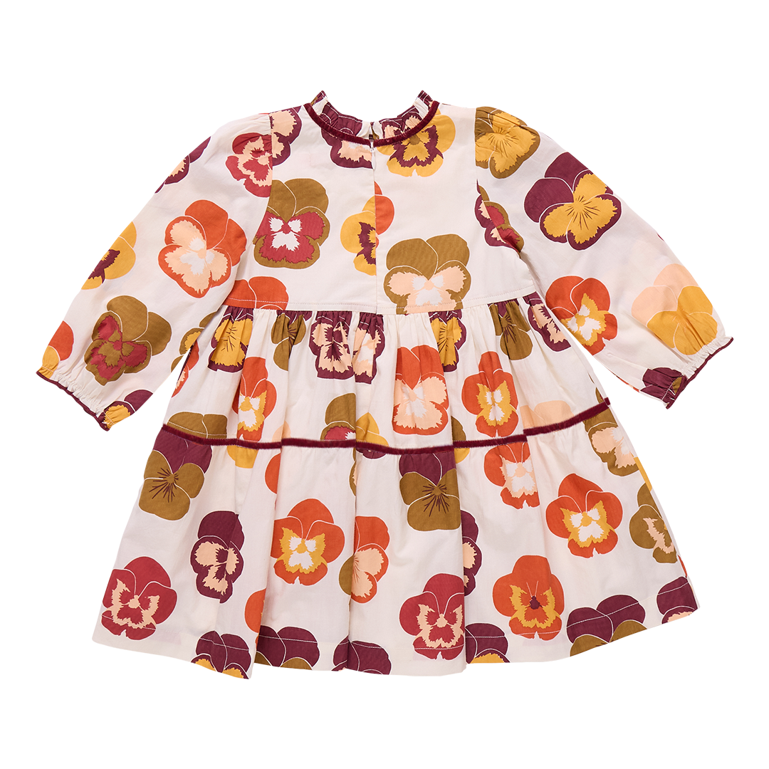 Pink Chicken Girls Charlie Dress - Autumn Pansies