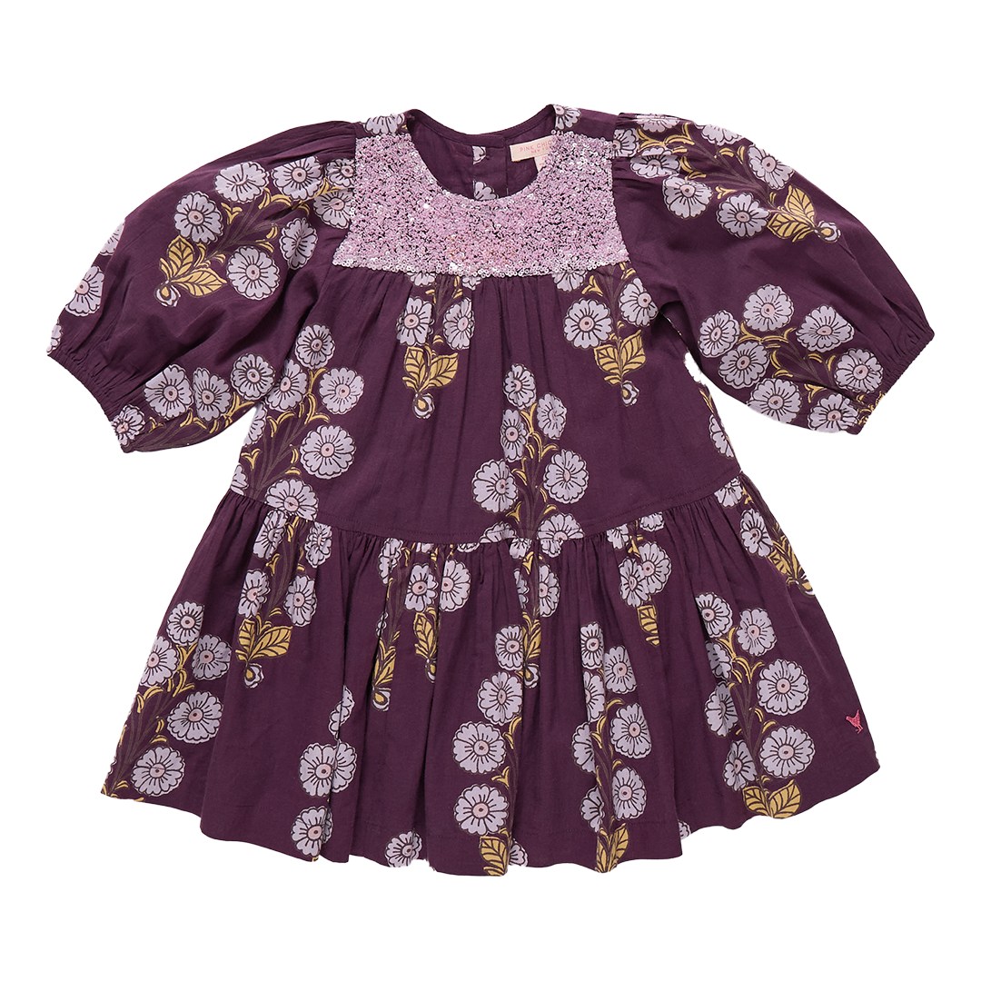 Pink Chicken - Plum Buttercup Floral Fiona Dress