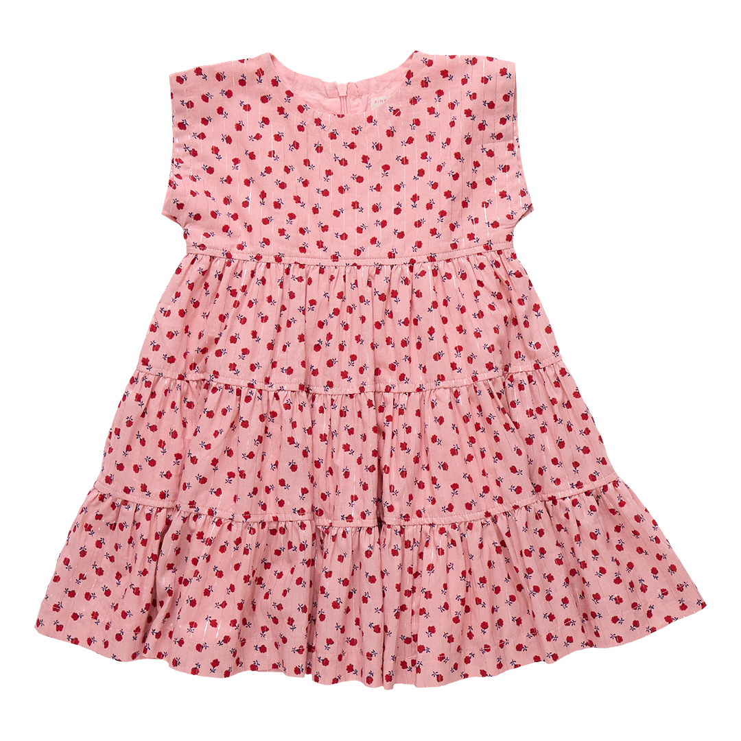 Pink Chicken Girls Peachy Dress Pink Roses