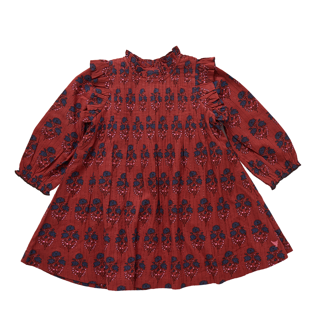 Pink Chicken - Red Autumn Strawflower Jaipur Dress