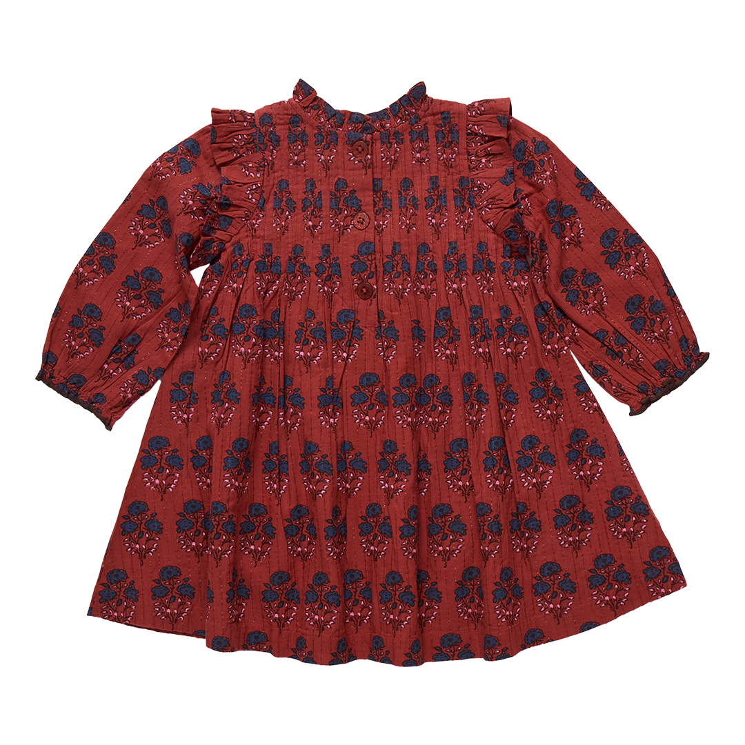 Pink Chicken - Red Autumn Strawflower Jaipur Dress