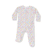 Angel Dear - Fall Fruit Floral 2 Way Zipper Ruffle Back Footie