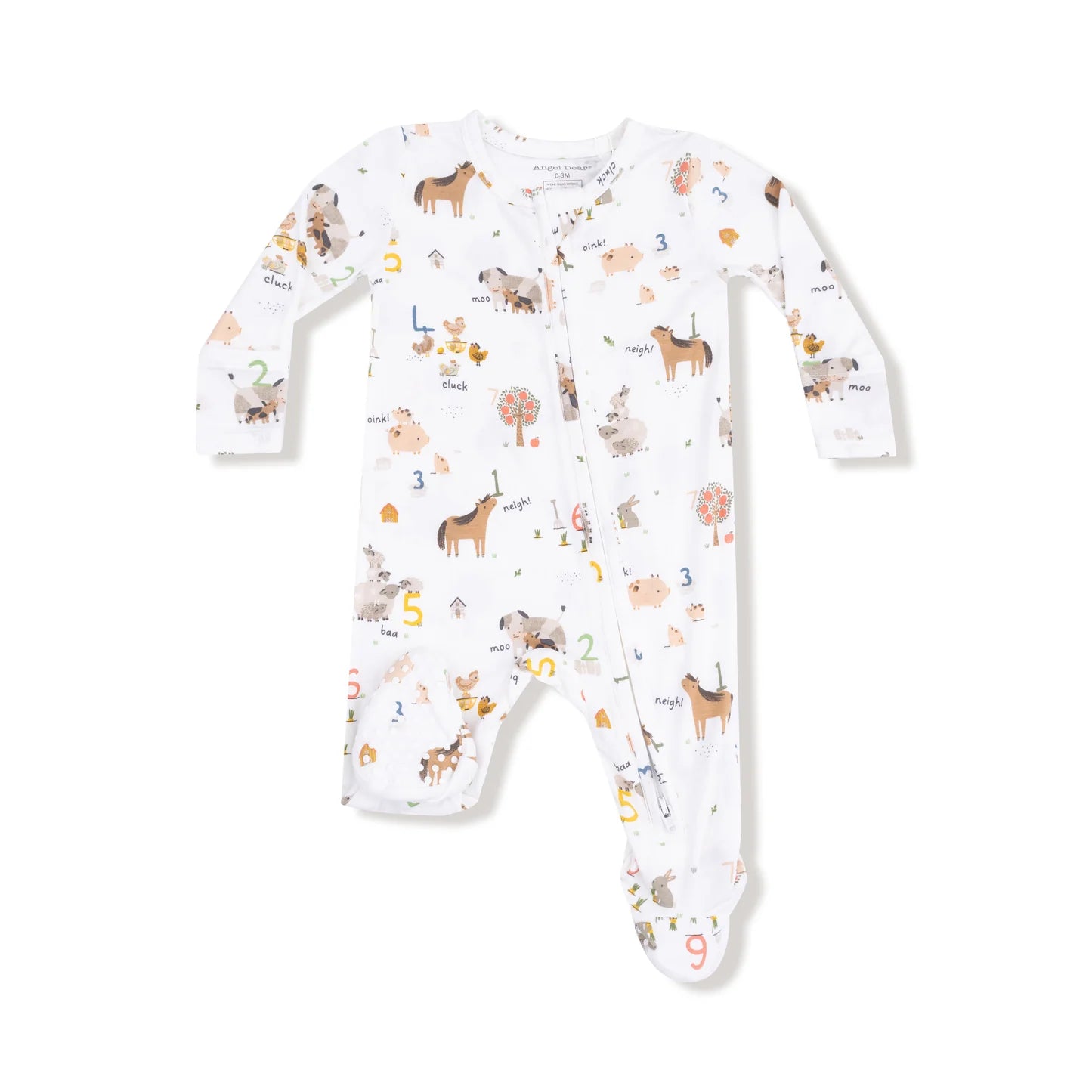 Angel Dear - Farm Sounds 2 Way Zipper Footie