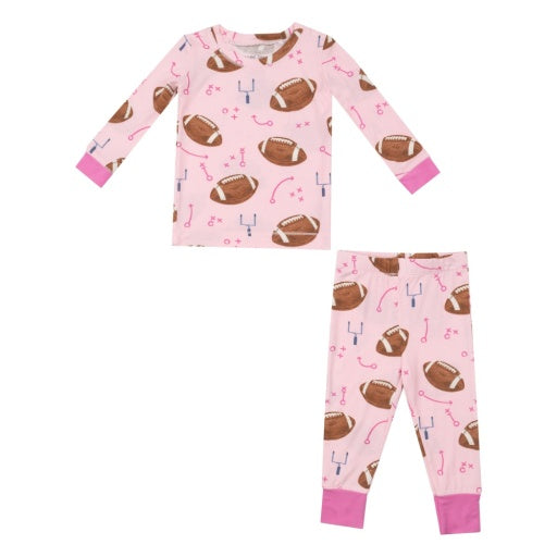 Footballs Pink - L/S Loungewear Set