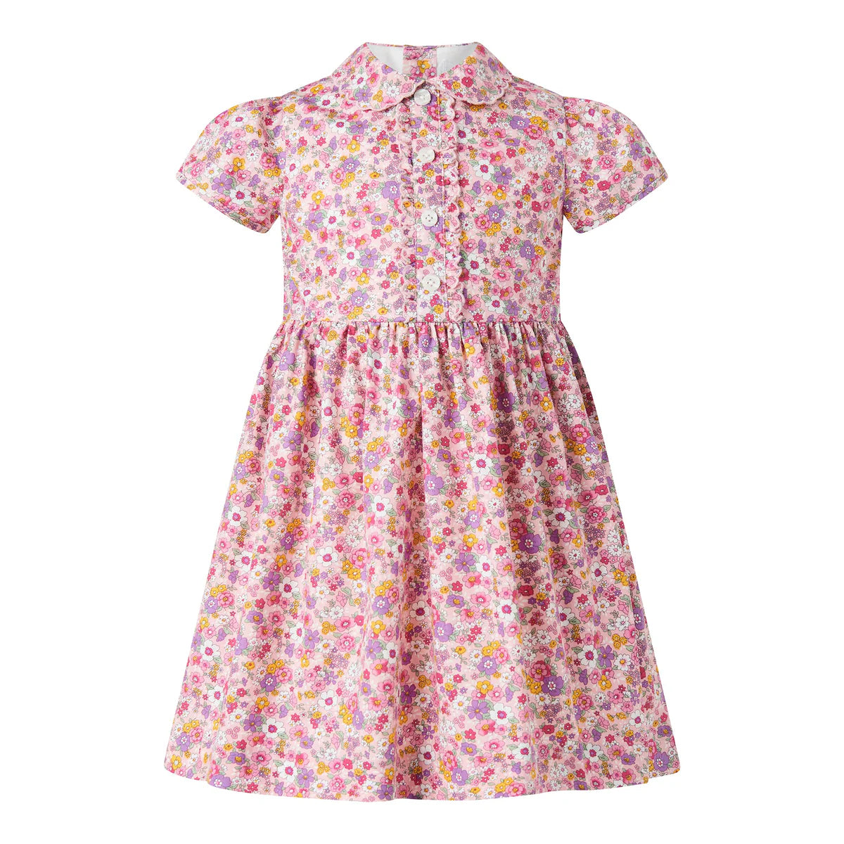 Rachel Riley - Floral Half Button Front Dress
