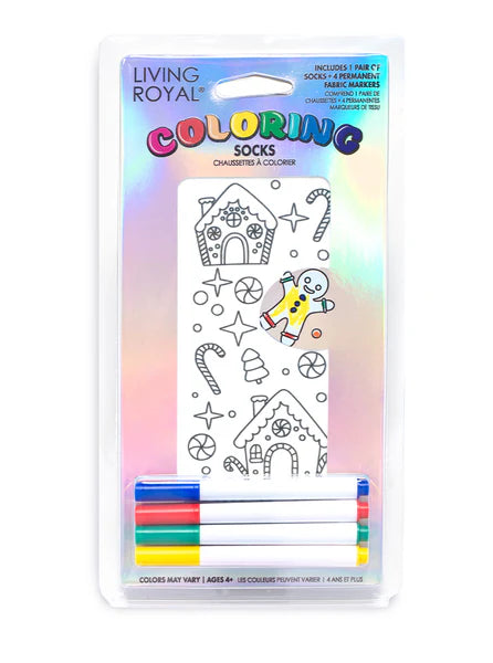 Living Royal - Gingerbread House Coloring Socks