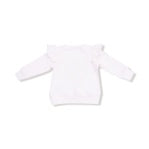 Angel Dear - Hanukkah Pink Ruffle Shoulder Waffle Sweatshirt