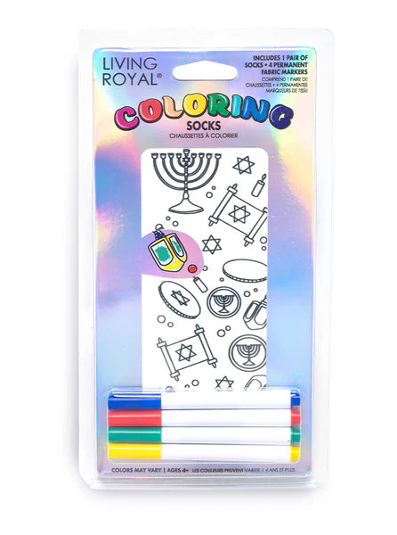 Living Royal - Hanukkah Coloring Socks