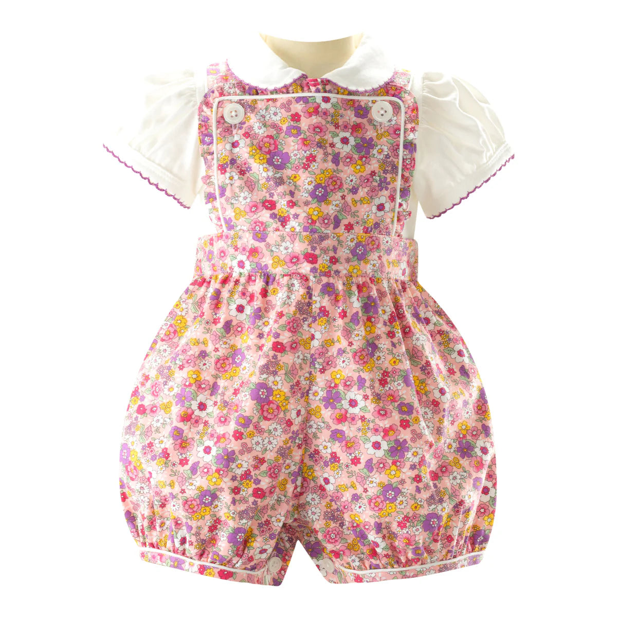 Rachel Riley - Floral Dungaree Set