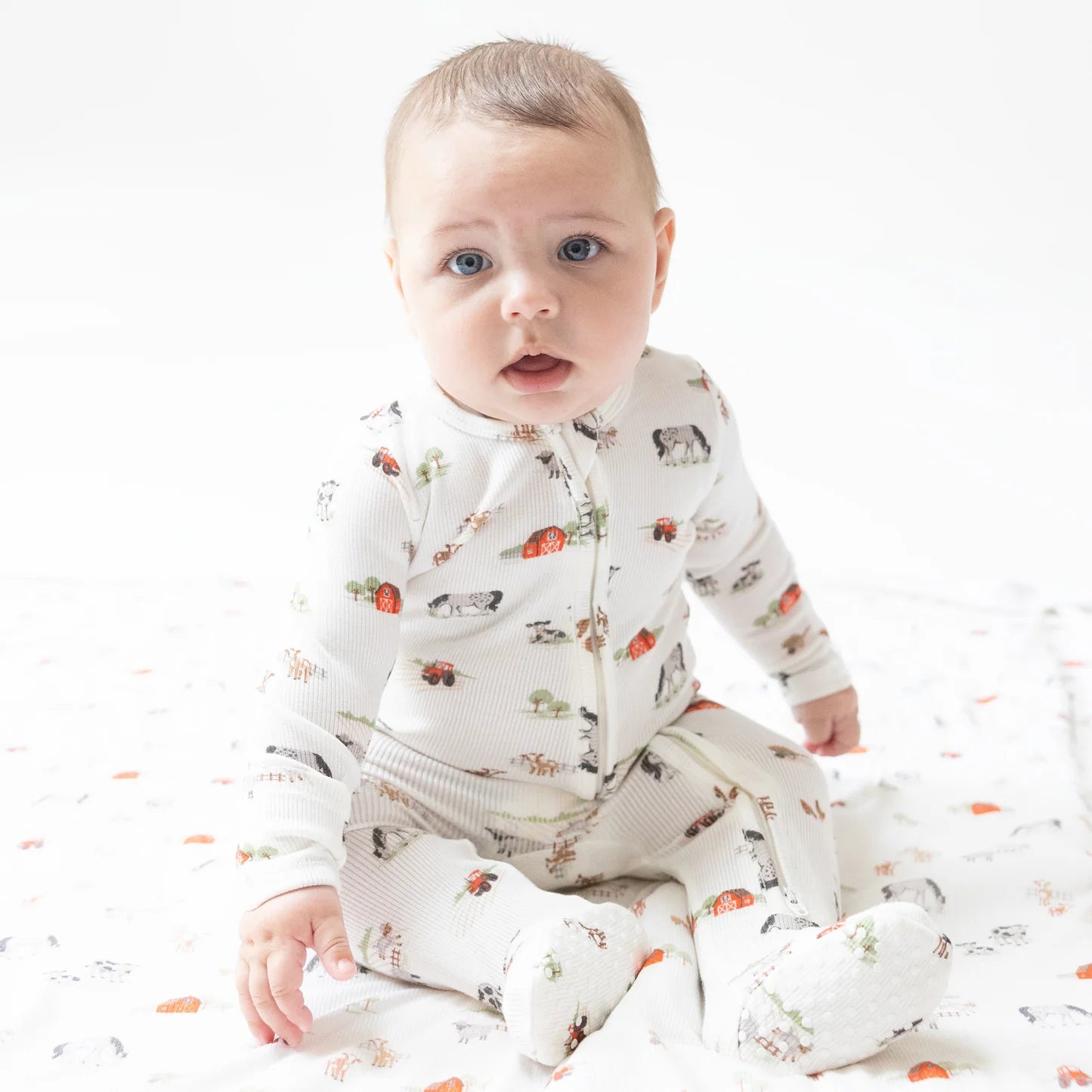 Angel Dear - Little Farm 2 Way Zipper Footie