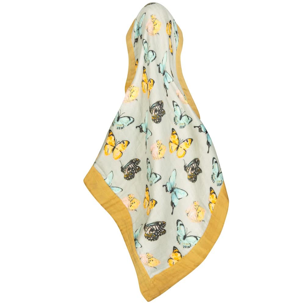 Butterfly Mini Lovey - 2 Layer Muslin Security Blanket