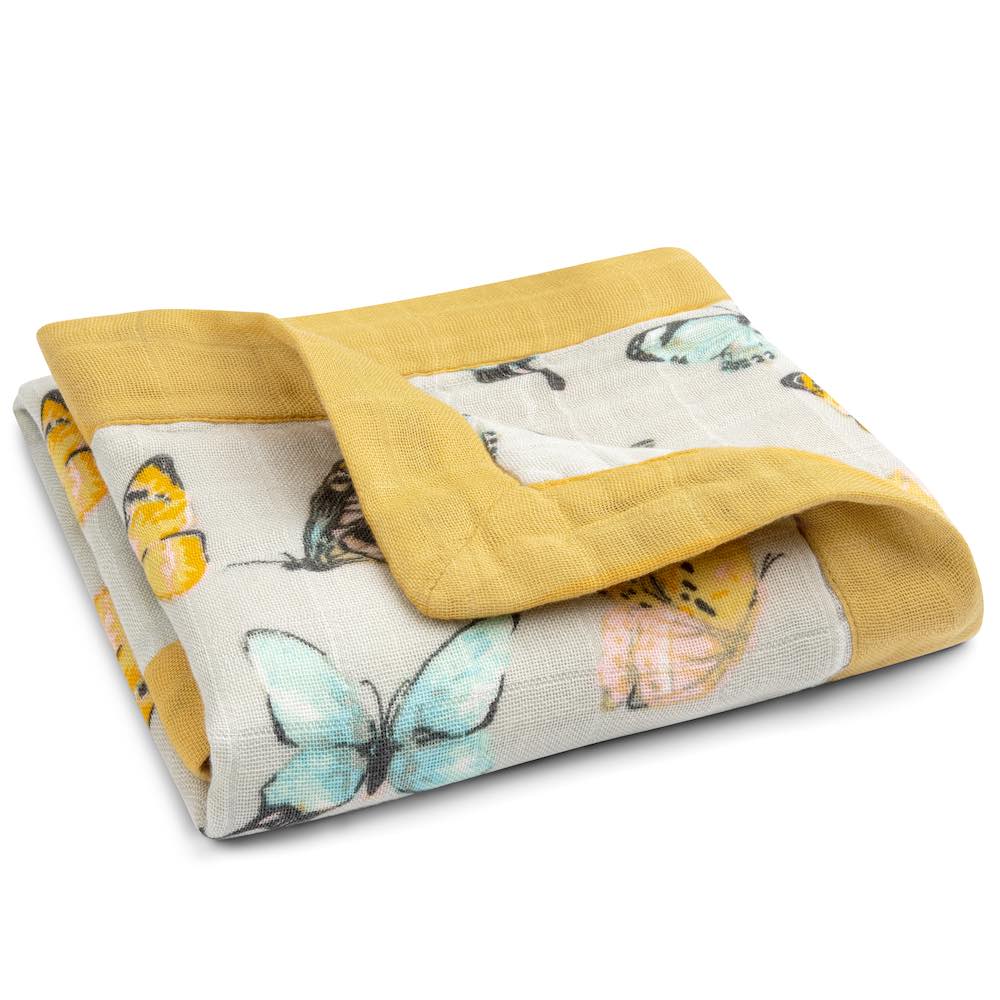 Butterfly Mini Lovey - 2 Layer Muslin Security Blanket