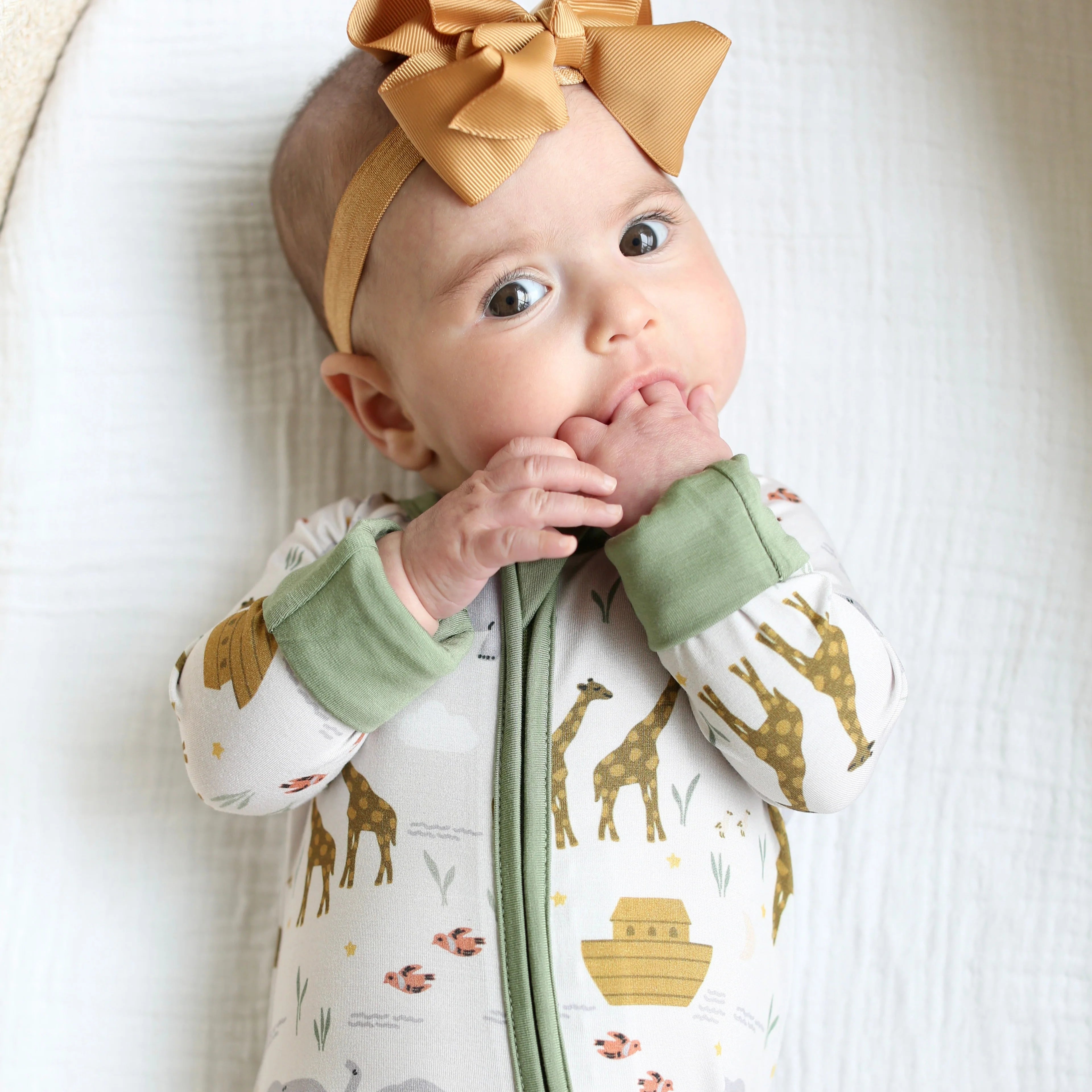 Shiloh & Kate - Noah's Ark Zipper Onesie