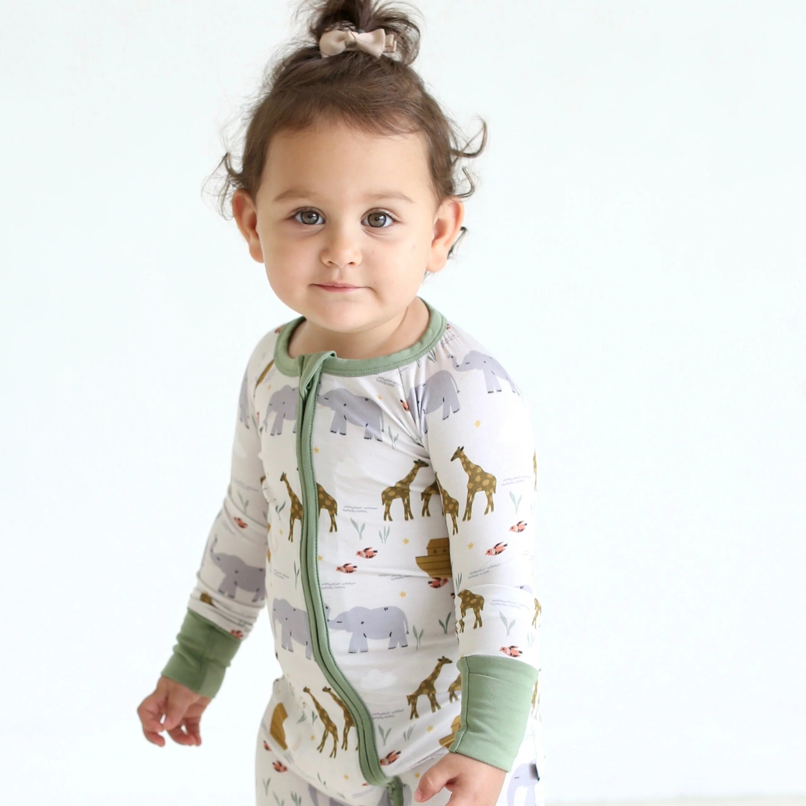 Shiloh & Kate - Noah's Ark Zipper Onesie