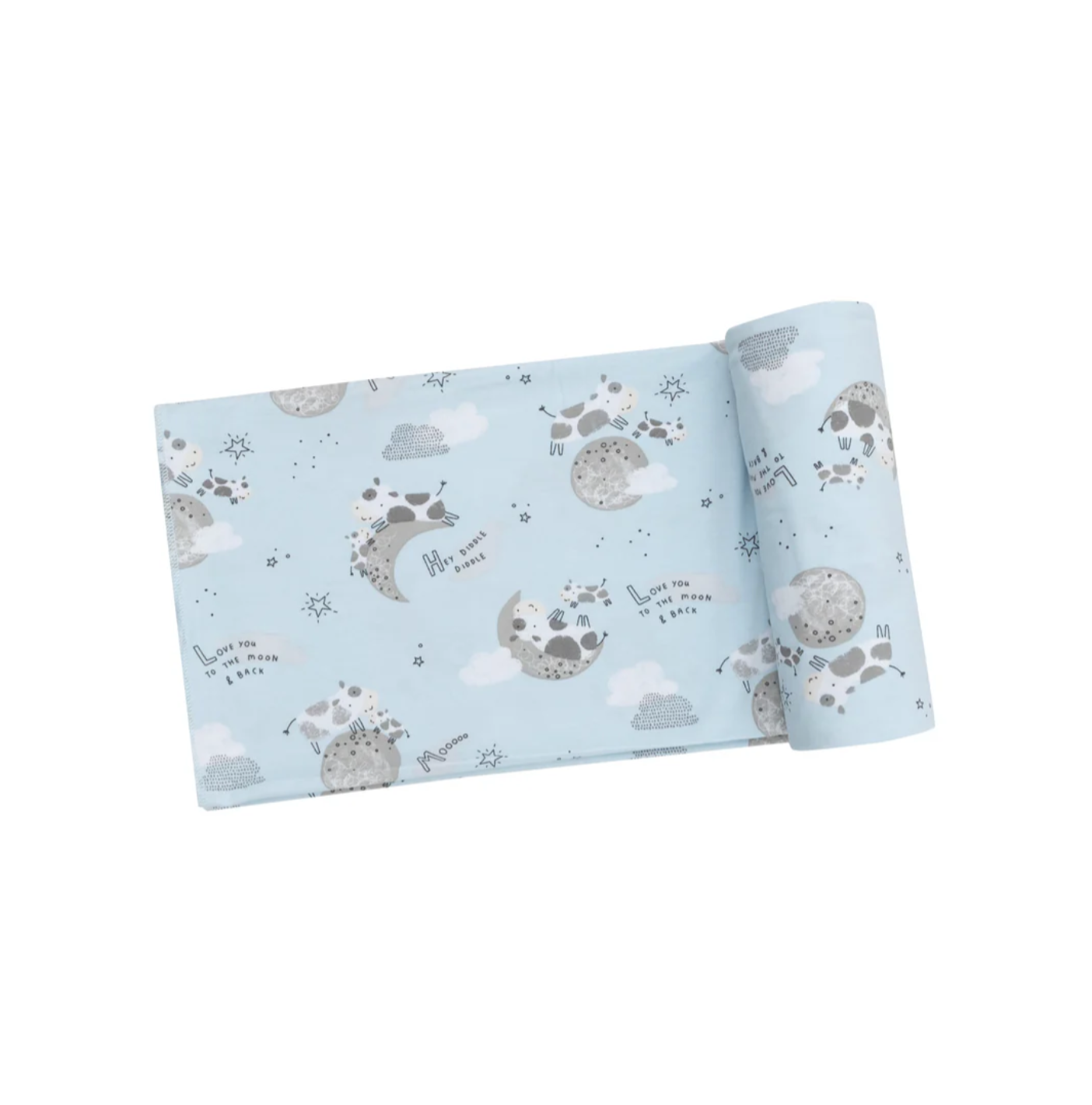 I Love You To The Moon Cows - Swaddle Blanket