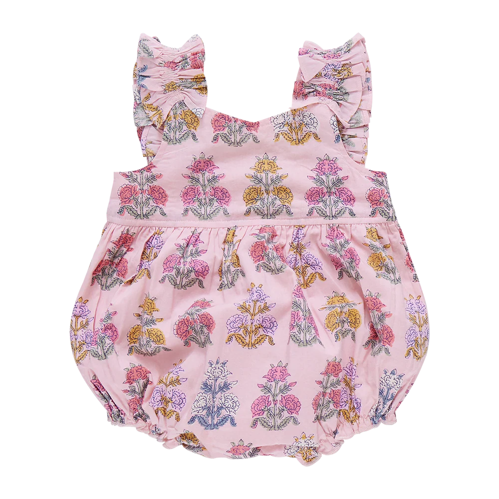 Pink Chicken - Baby Girls Via Bubble Small Pink Flowerette