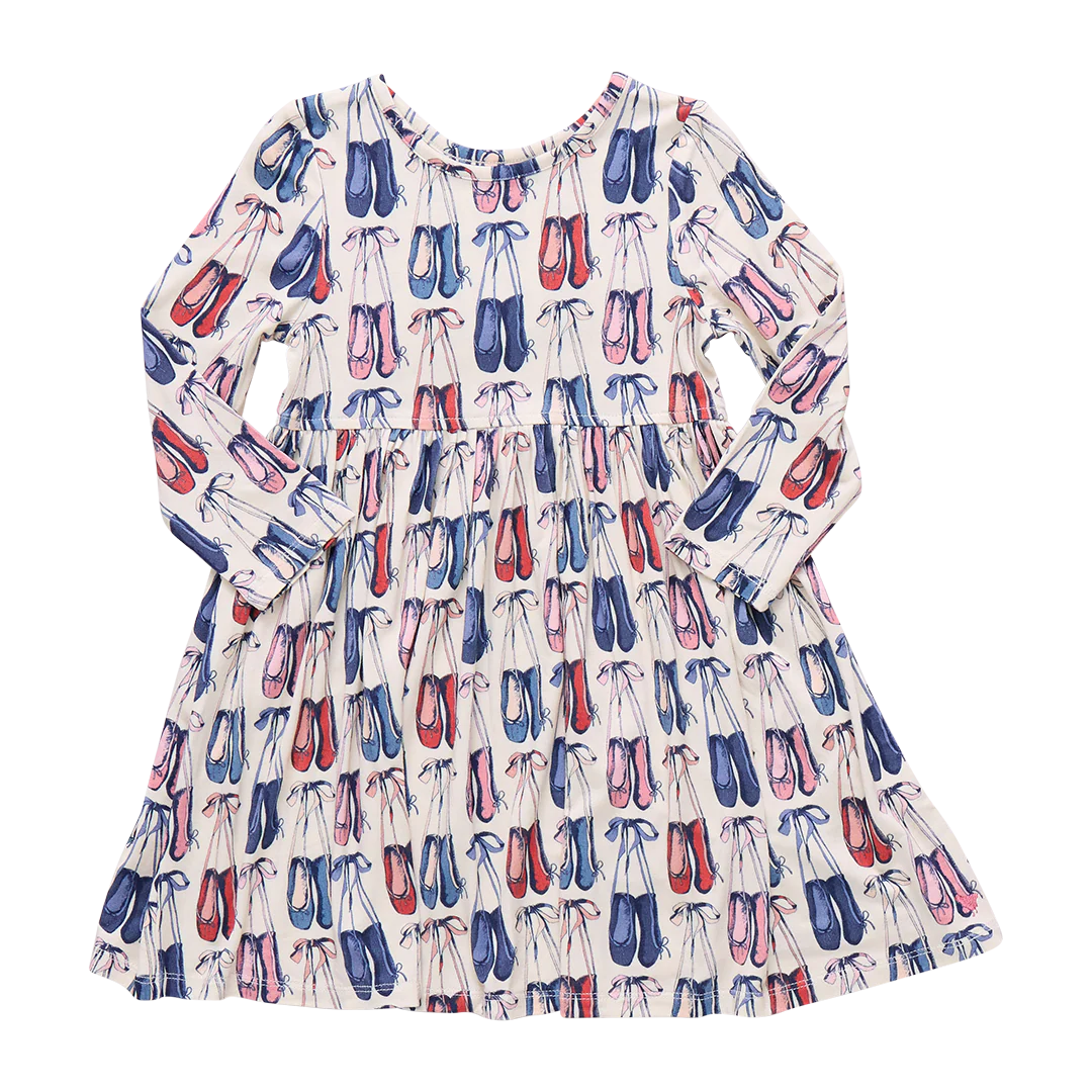 Pink Chicken Girls Bamboo Steph Dress - Ballet Slippers