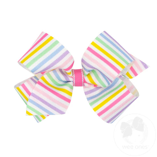 Medium Multi Stripe Bow