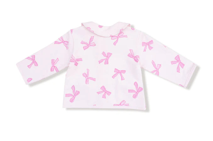 Angel Dear - French Terry Pretty Bows Tweed Style Jacket with Bow Pockets